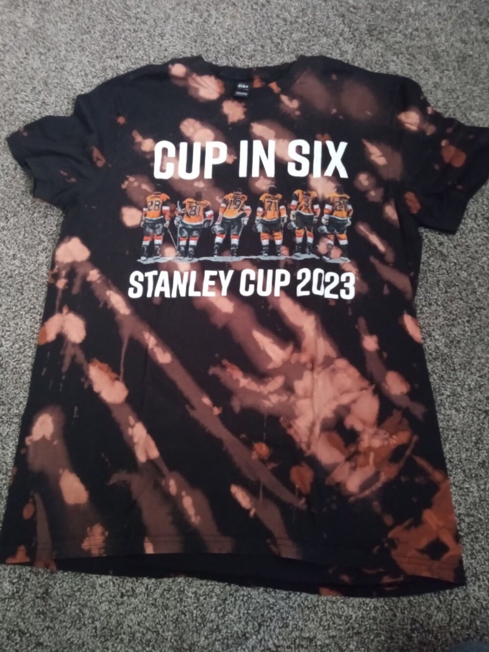 Vegas Golden Knights VGK Stanley Cup Champion 2023 Cup In 6 Bleach Tie-Dye Shirt